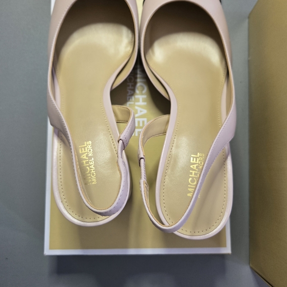 Michael Kors Pink and Black Block Heel Slingbacks - Picture 5 of 6